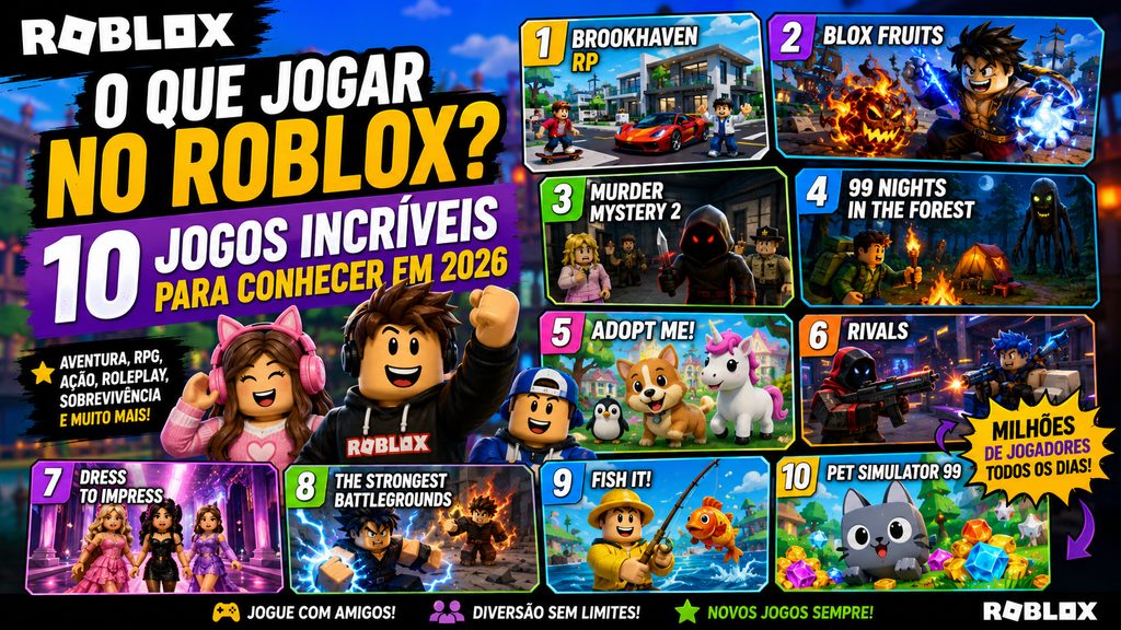 10 jogos de Roblox que você precisa conhecer em 2026