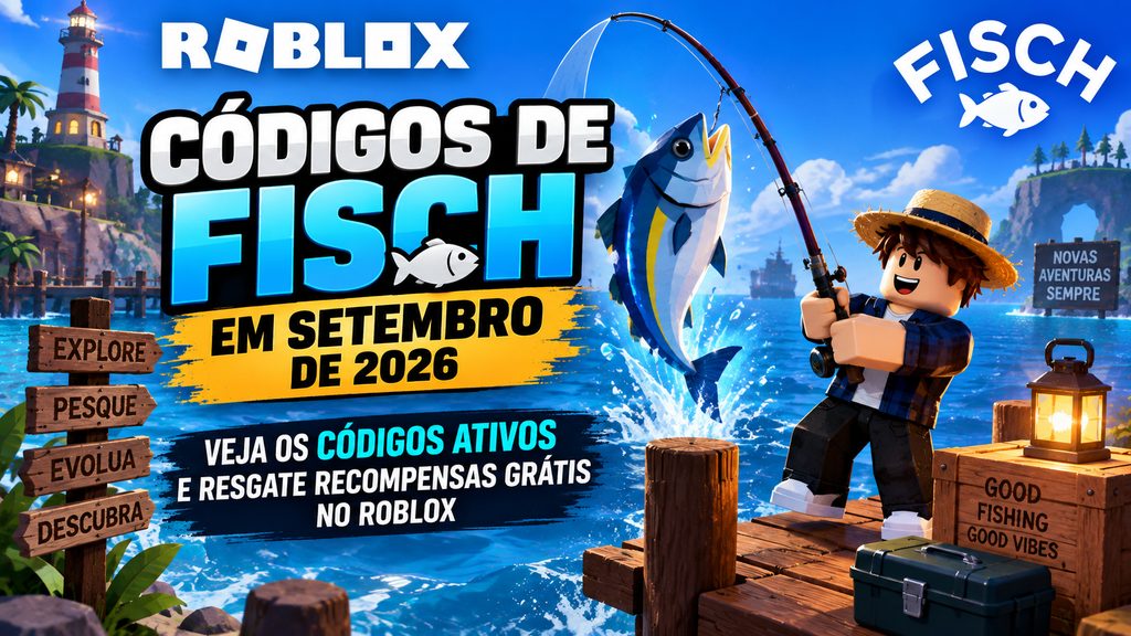 Códigos de Fisch em setembro de 2026: veja os códigos ativos no Roblox