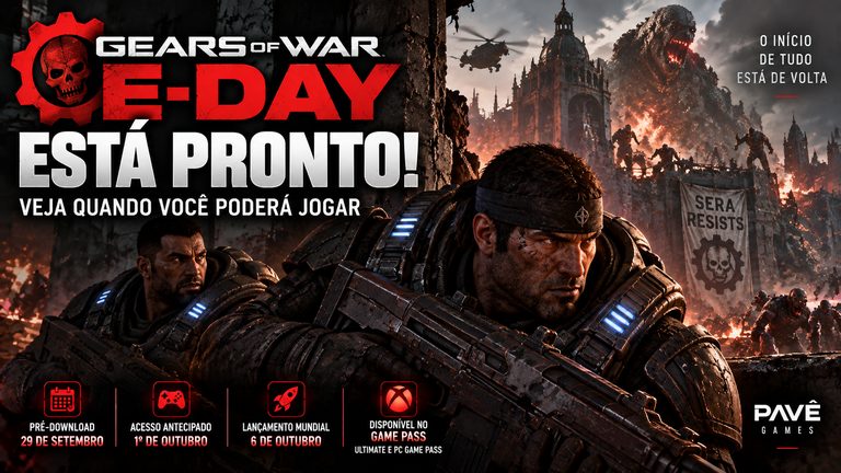 Gears of War: E-Day está pronto: veja quando você poderá jogar