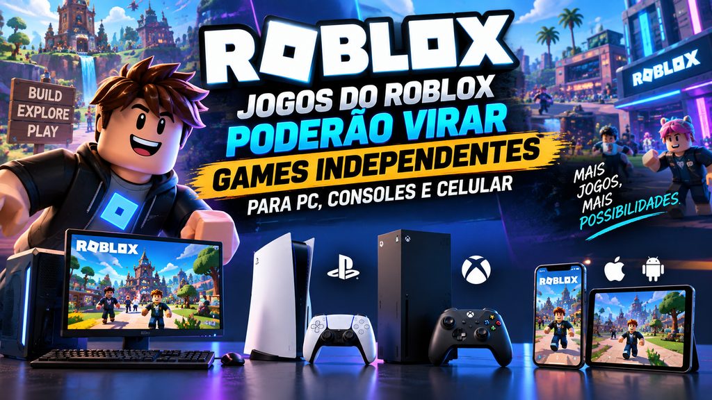 Jogos do Roblox poderão virar games independentes para PC, consoles e celular