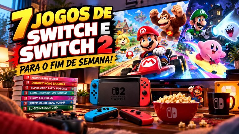 7 jogos de Nintendo Switch e Switch 2 para aproveitar o fim de semana