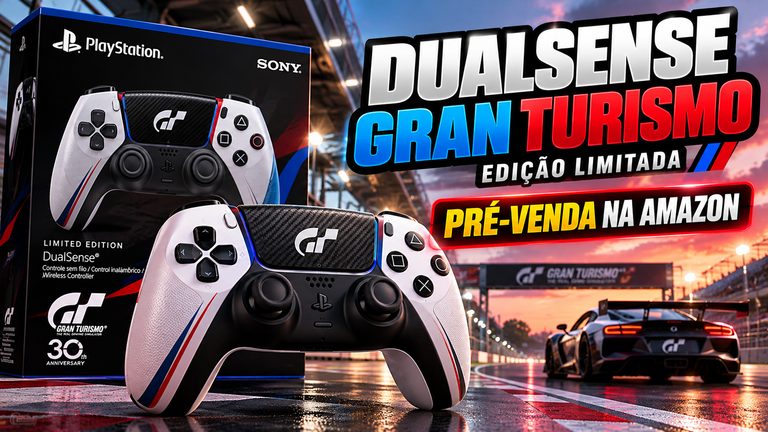 DualSense de Gran Turismo entra em pré-venda por R$ 557,90 na Amazon; veja a edição especial de PS5