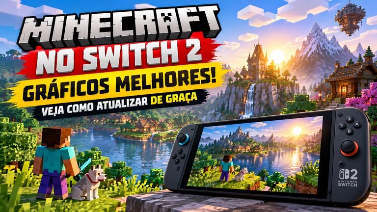 Minecraft no Switch 2 ganha gráficos melhores: veja como atualizar de graça