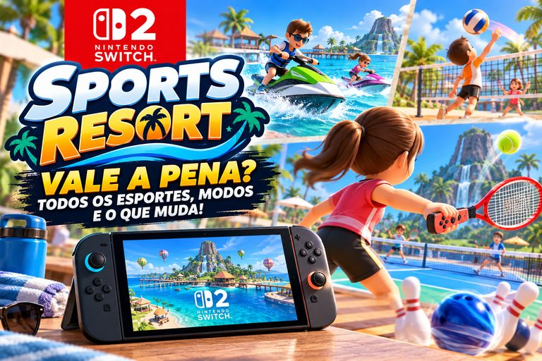 Nintendo Switch Sports Resort vale a pena? Veja os 12 esportes, modos e preço