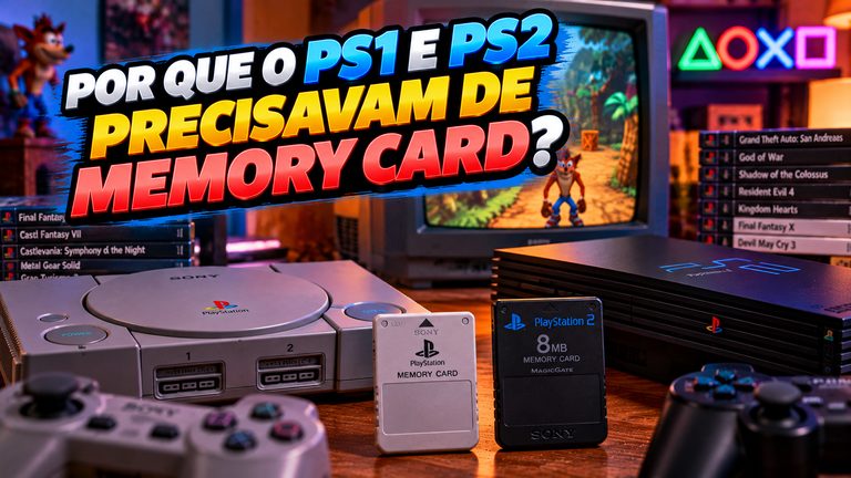 Por que o PS1 e o PS2 precisavam de memory card? Relembre como funcionava