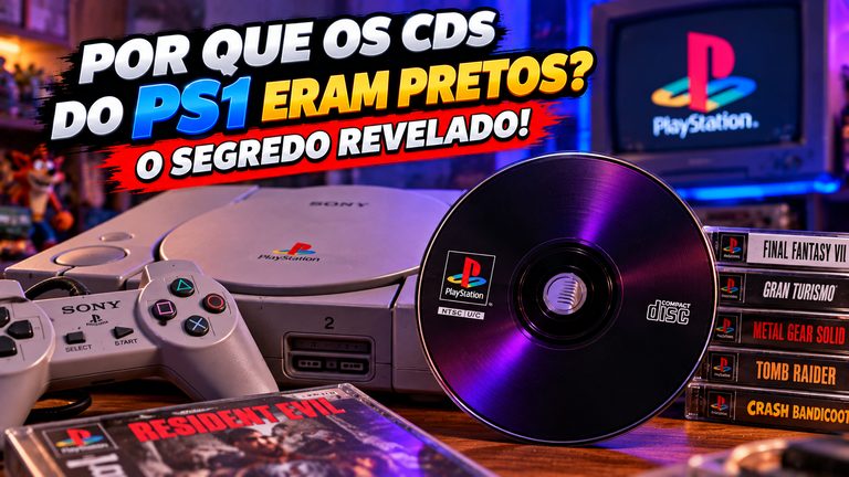 Por que os CDs do PlayStation 1 eram pretos? Descubra o segredo