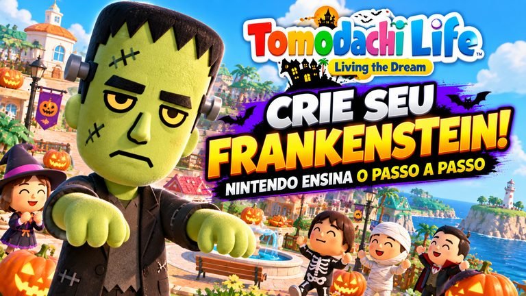 Tomodachi Life: Nintendo ensina a criar um Frankenstein para o Halloween; veja como